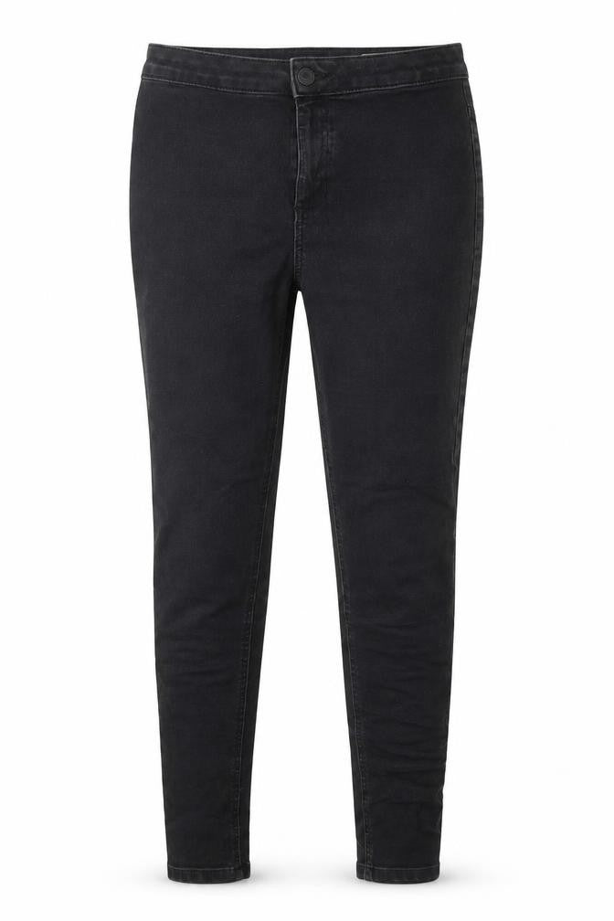 Marks & Spencer Womens Black  Cotton Skinny Jeans Size 12 L28 in Regular Button