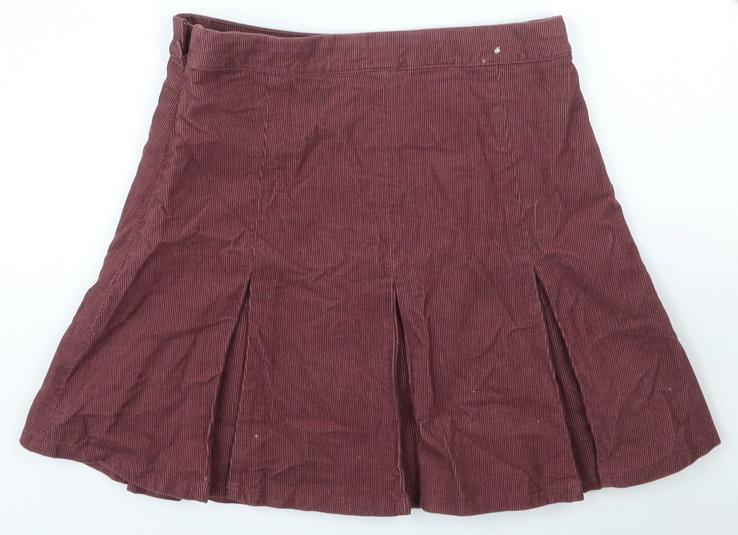 NEXT Girls Purple  Cotton Skater Skirt Size 11 Years  Regular Zip