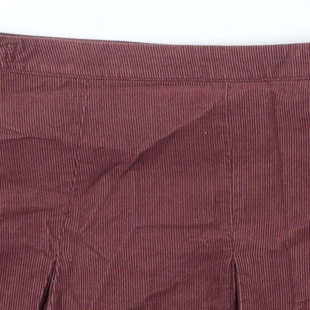 NEXT Girls Purple  Cotton Skater Skirt Size 11 Years  Regular Zip