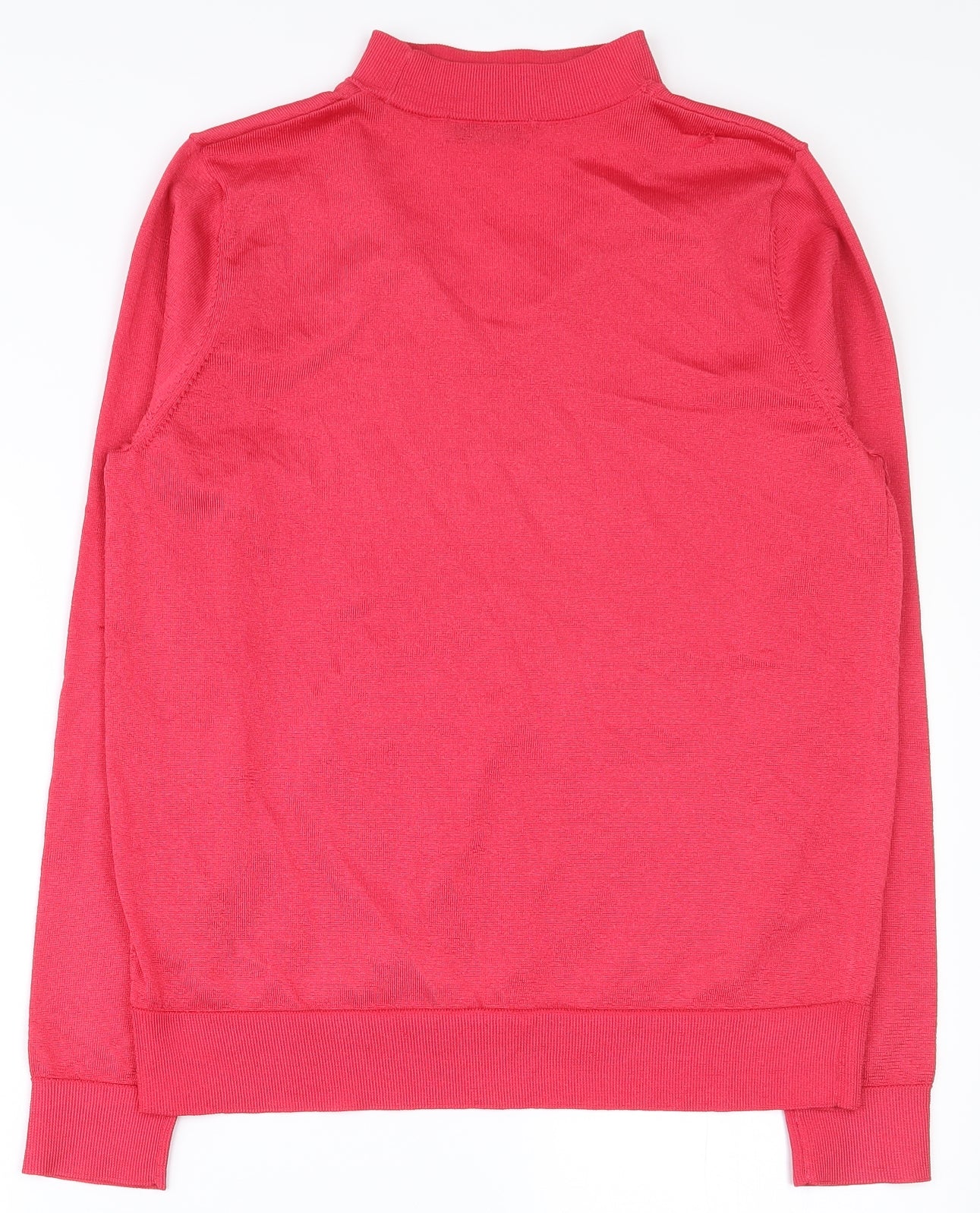 Per Una  Womens Pink  Polyester Basic T-Shirt Size 14 V-Neck