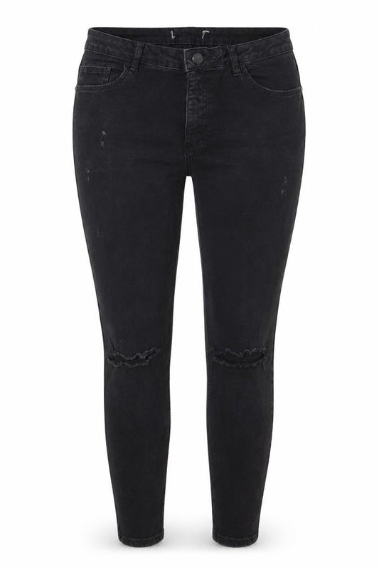 Womens Black  Cotton Skinny Jeans Size 34 in L28 in Regular Zip