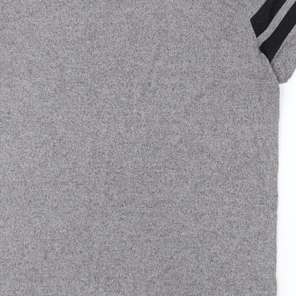 Preloved H&M Womens Grey  Polyester Basic T-Shirt Size S Round Neck - Label
