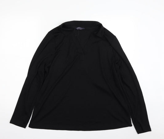 Marks and Spencer Womens Black  Polyester Pullover Sweatshirt Size 18  Pullover