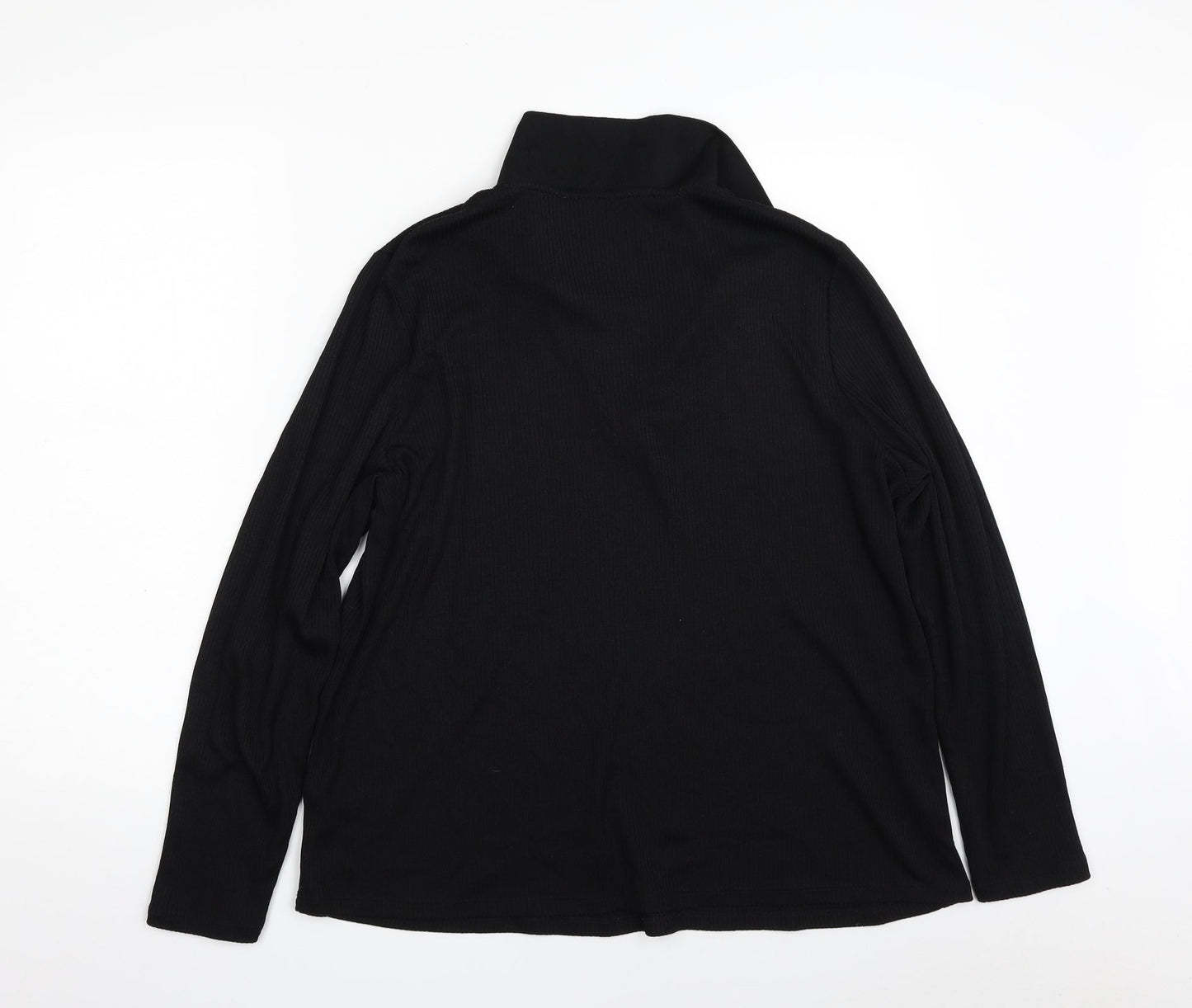 Marks and Spencer Womens Black  Polyester Pullover Sweatshirt Size 18  Pullover