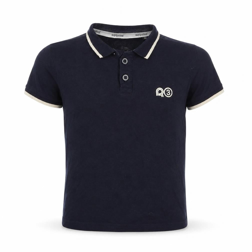 Ripstop Boys Blue  100% Cotton Basic Polo Size S Collared Button