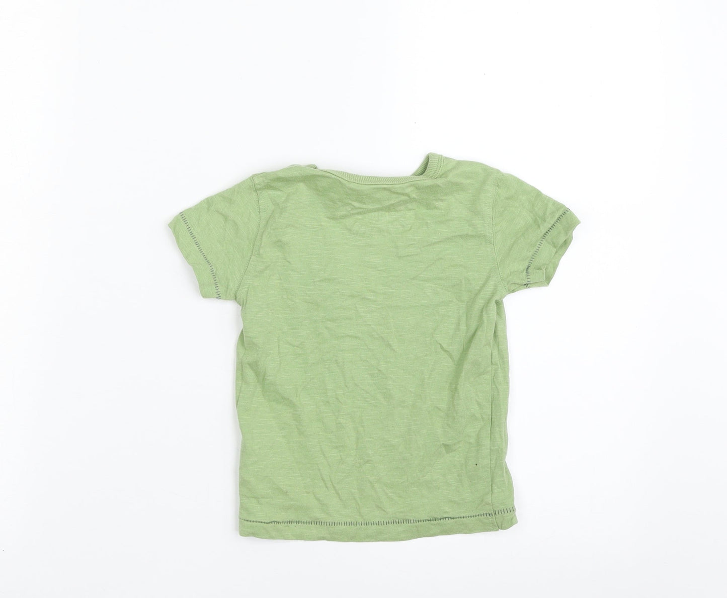 NEXT Baby Green  100% Cotton Basic T-Shirt Size 9-12 Months Crew Neck Pullover