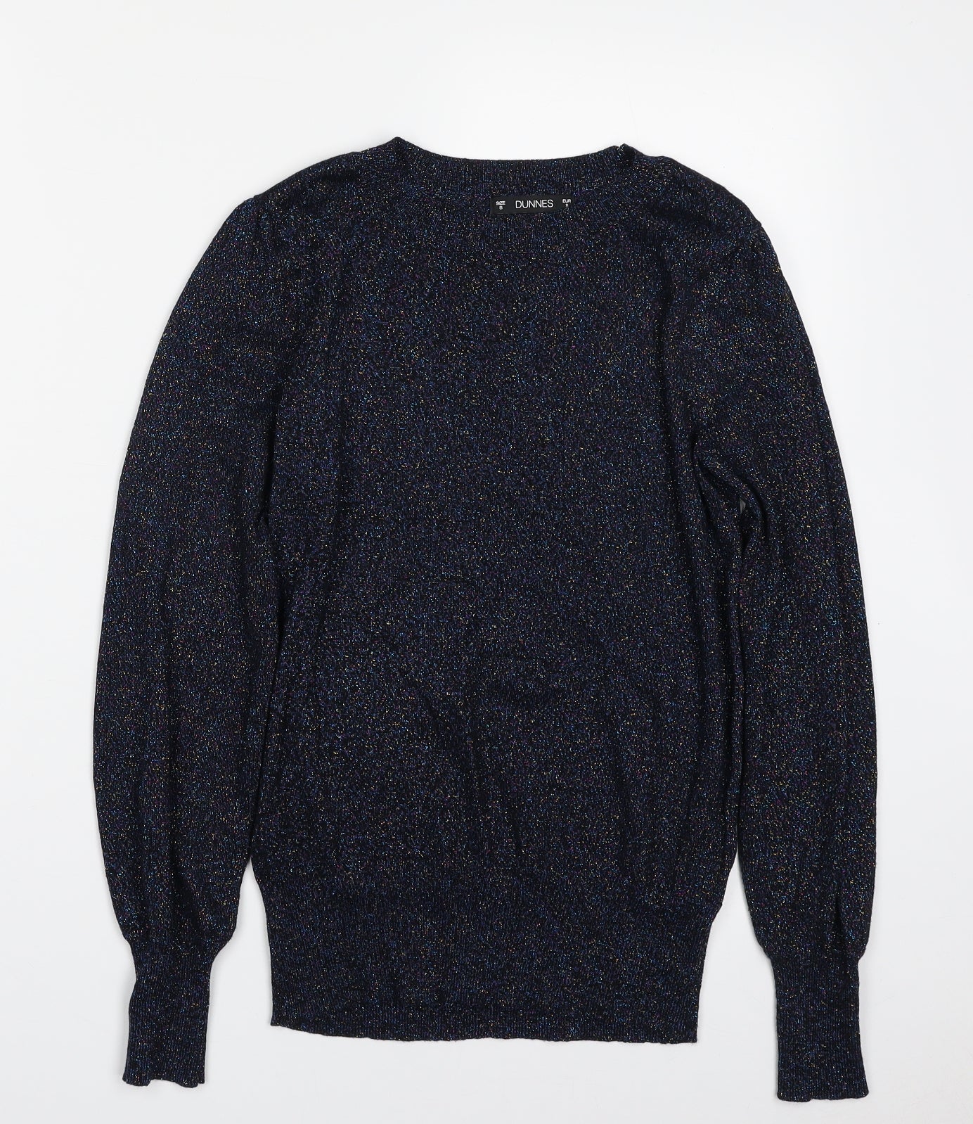 Dunnes Stores Womens Multicoloured Crew Neck  Viscose Pullover Jumper Size S