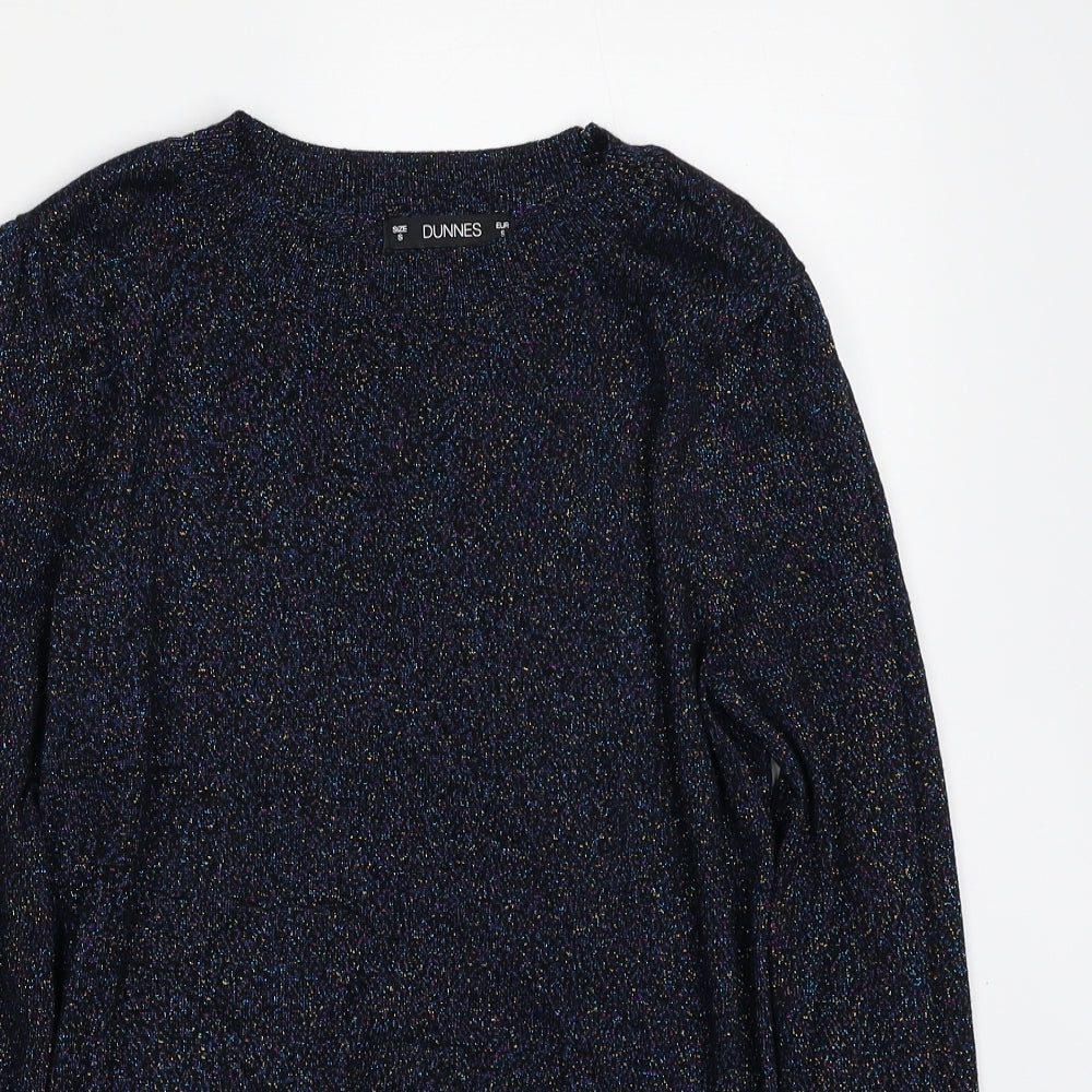 Dunnes Stores Womens Multicoloured Crew Neck  Viscose Pullover Jumper Size S