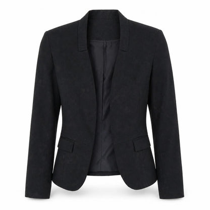 New Look Womens Black Floral Cotton Jacket Blazer Size 10