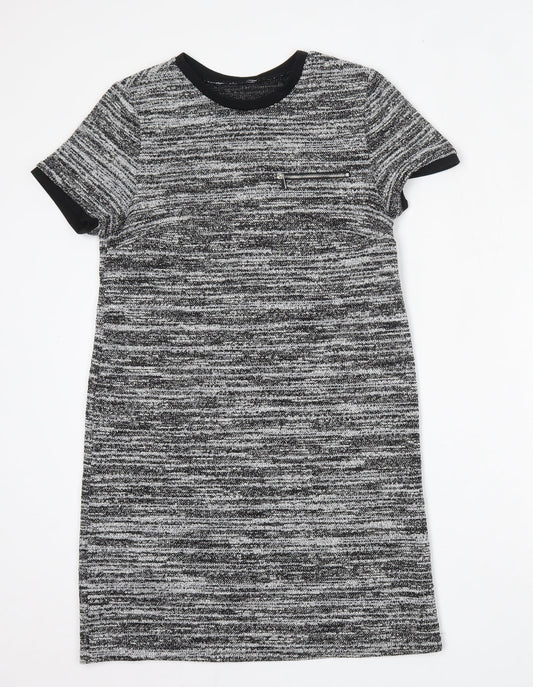 New Look Womens Grey  Polyester Pencil Dress  Size 10  Round Neck
