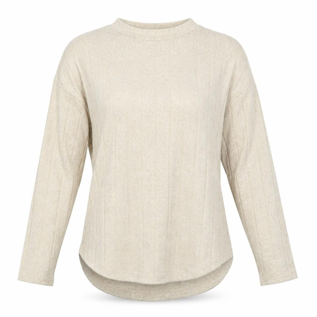 Primark Womens Beige Round Neck  Viscose Pullover Jumper Size S