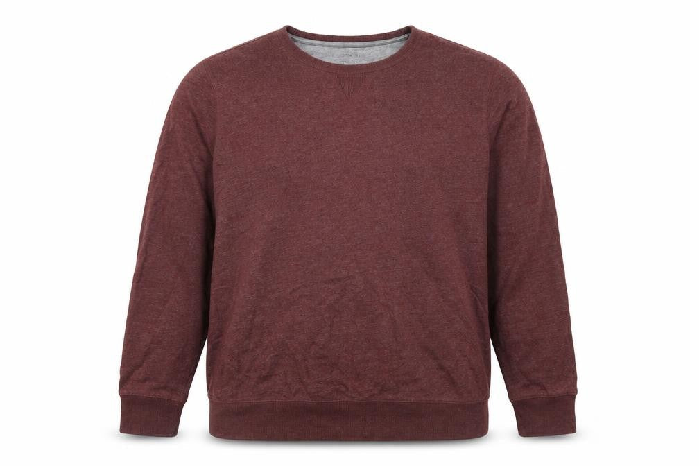 Marks & Spencer Mens Red Round Neck  Cotton Pullover Jumper Size XL