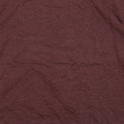 Marks & Spencer Mens Red Round Neck  Cotton Pullover Jumper Size XL