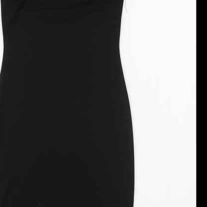 Womens Black  Polyester Bodycon  Size 8  Square Neck Pullover