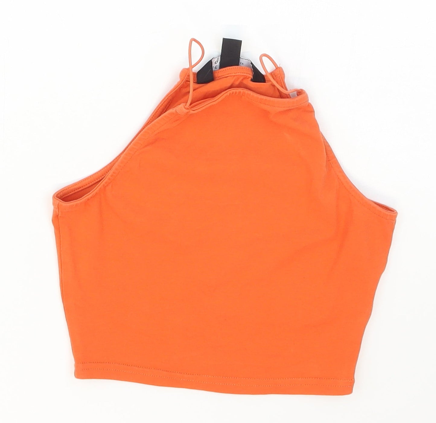 New Look Girls Orange  Cotton Cropped Tank Size 9 Years Halter Pullover