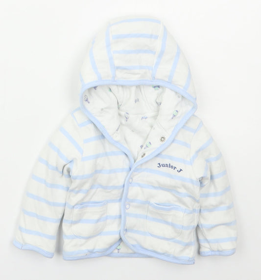 Debenhams Boys Blue Striped  Jacket  Size 3-6 Months   Button - Junior J