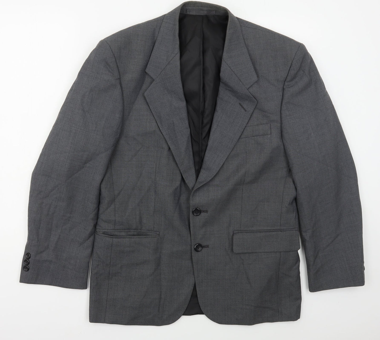 Burton Mens Grey  Polyester Jacket Suit Jacket Size 38