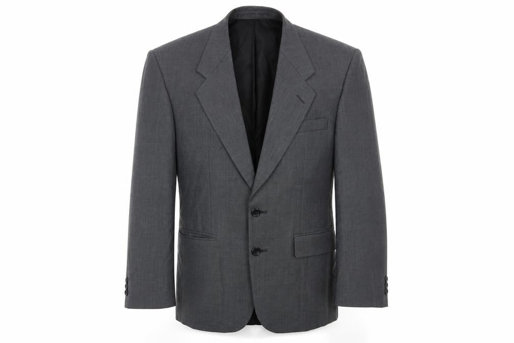 Burton Mens Grey  Polyester Jacket Suit Jacket Size 38