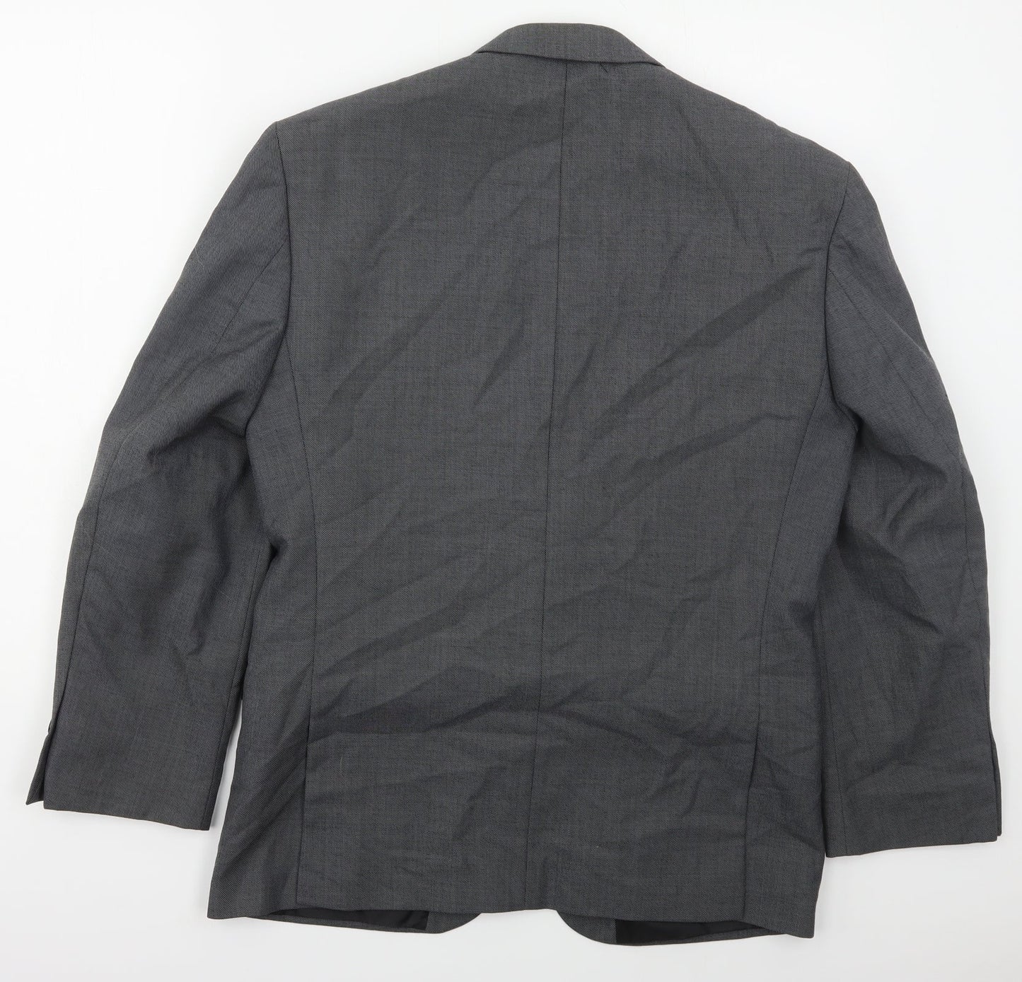 Burton Mens Grey  Polyester Jacket Suit Jacket Size 38