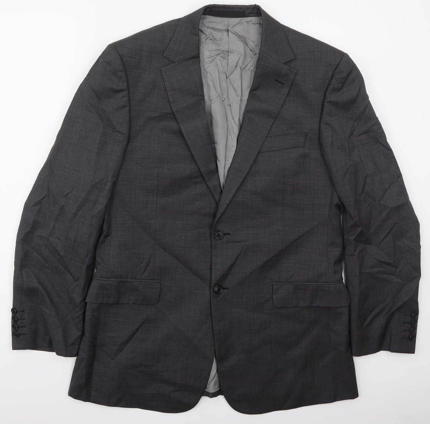 Marks and Spencer Mens Grey  Wool Jacket Suit Jacket Size 40