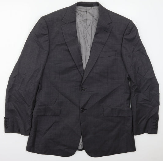 Marks and Spencer Mens Grey  Wool Jacket Suit Jacket Size 40