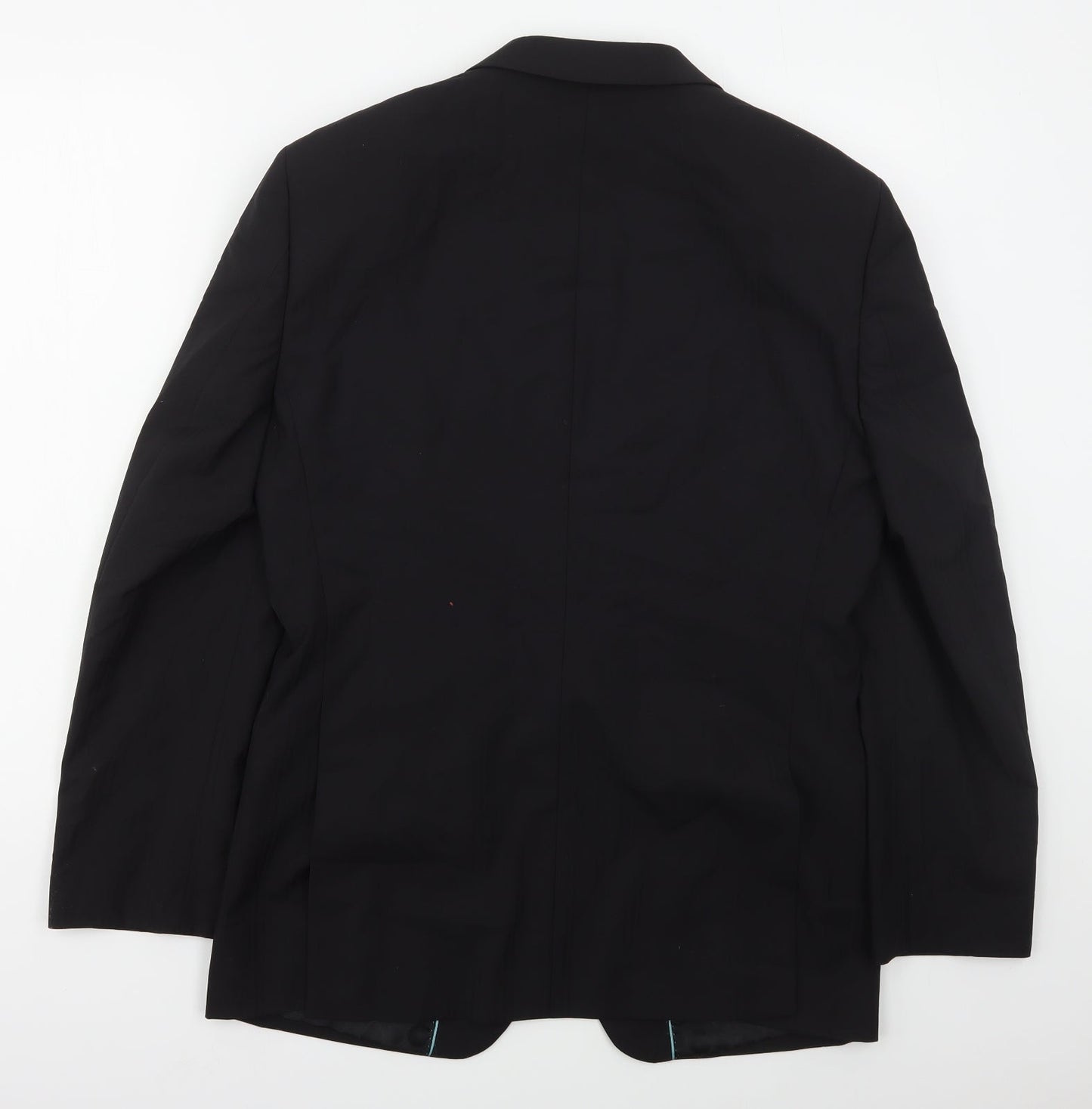 NEXT Mens Black Striped Wool Jacket Suit Jacket Size 38