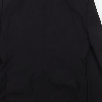 Next Mens Black Striped Wool Jacket Suit Jacket Size 38