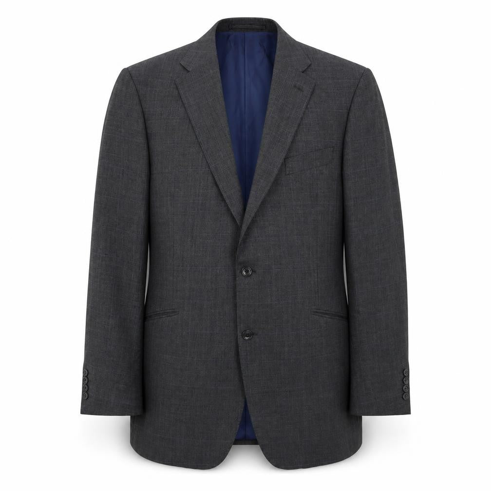 Marks & Spencer Mens Grey Check Wool Jacket Suit Jacket Size 42