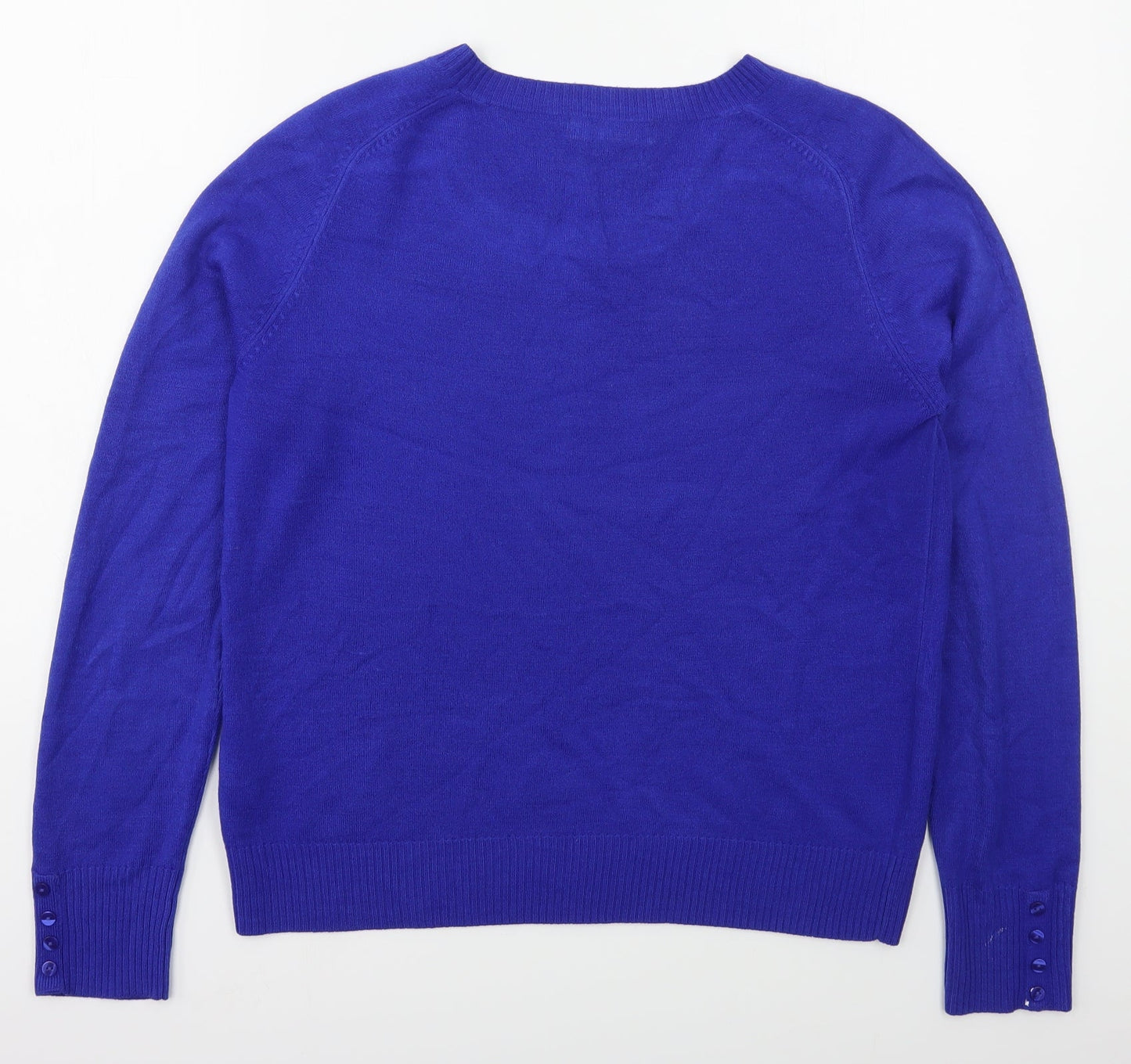 Marks and Spencer Womens Black Round Neck  Acrylic Pullover Jumper Size 14