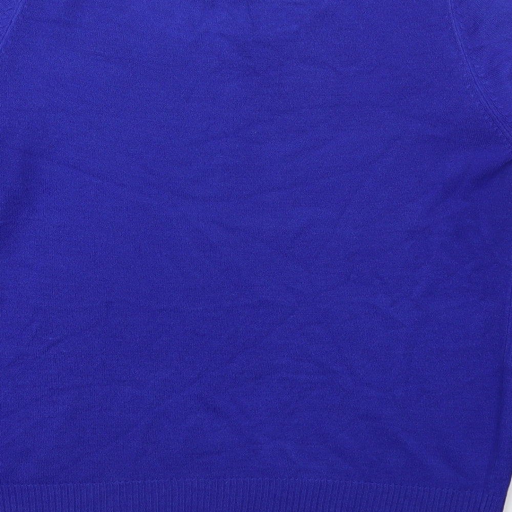 Marks and Spencer Womens Black Round Neck  Acrylic Pullover Jumper Size 14