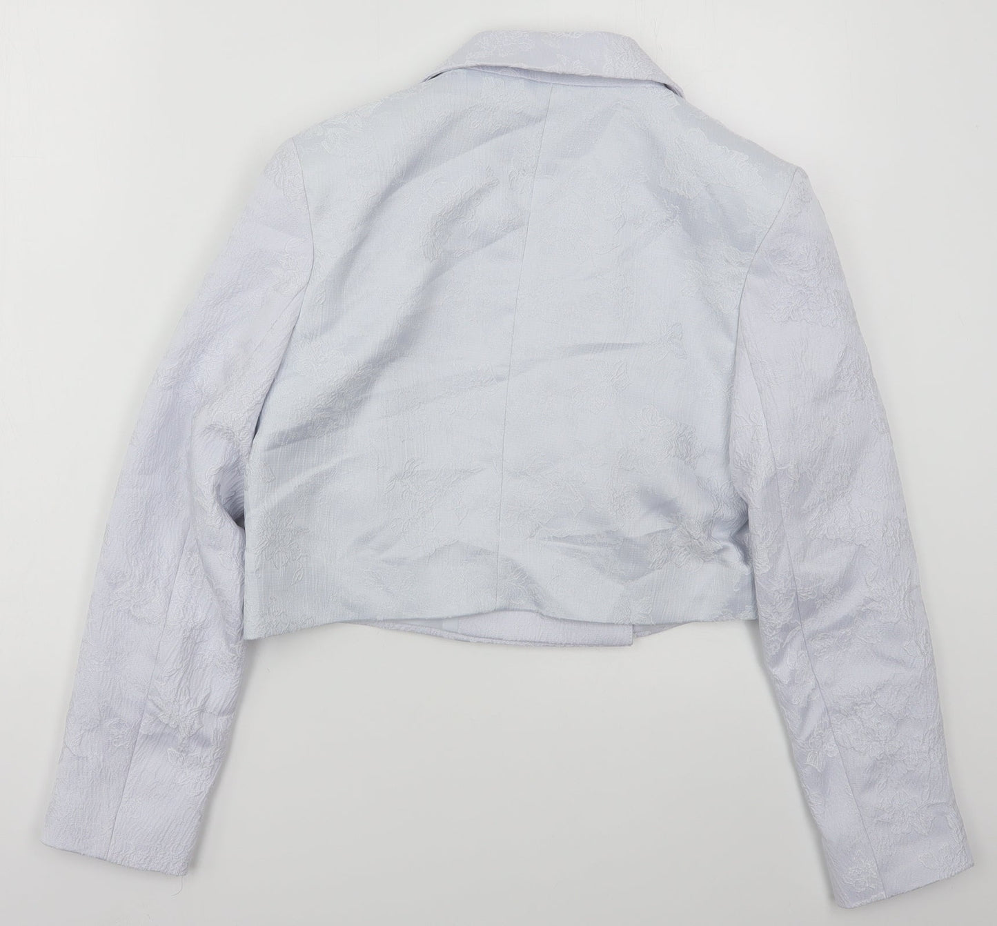 New Look Womens Blue Floral  Jacket  Size 10  Button