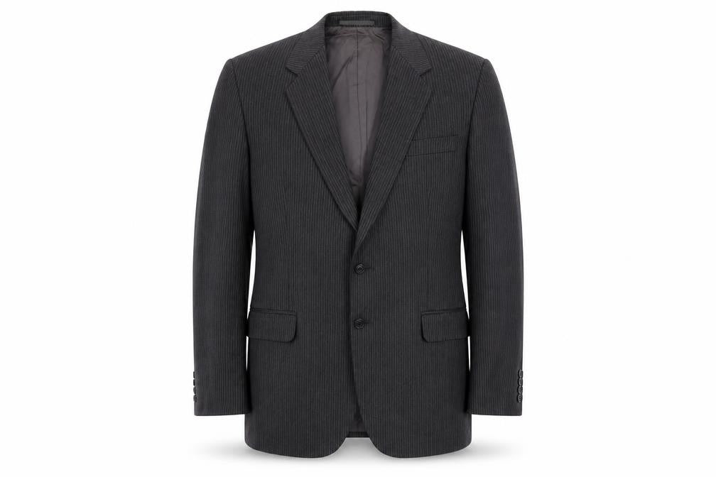 St Michael Mens Grey Striped Wool Jacket Suit Jacket Size 42