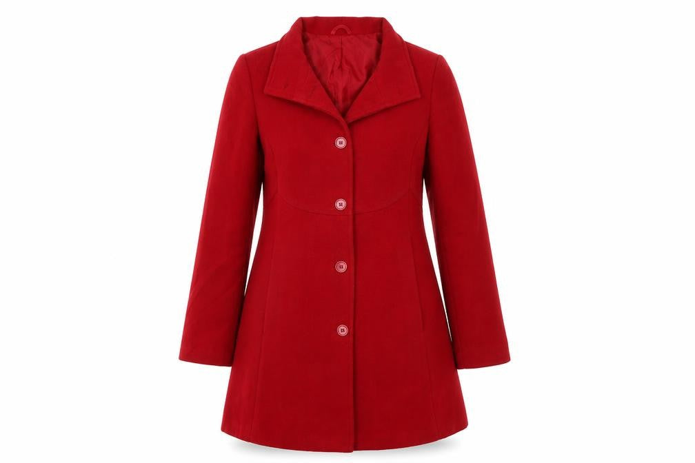 Mystify Womens Red   Overcoat Coat Size 12  Button