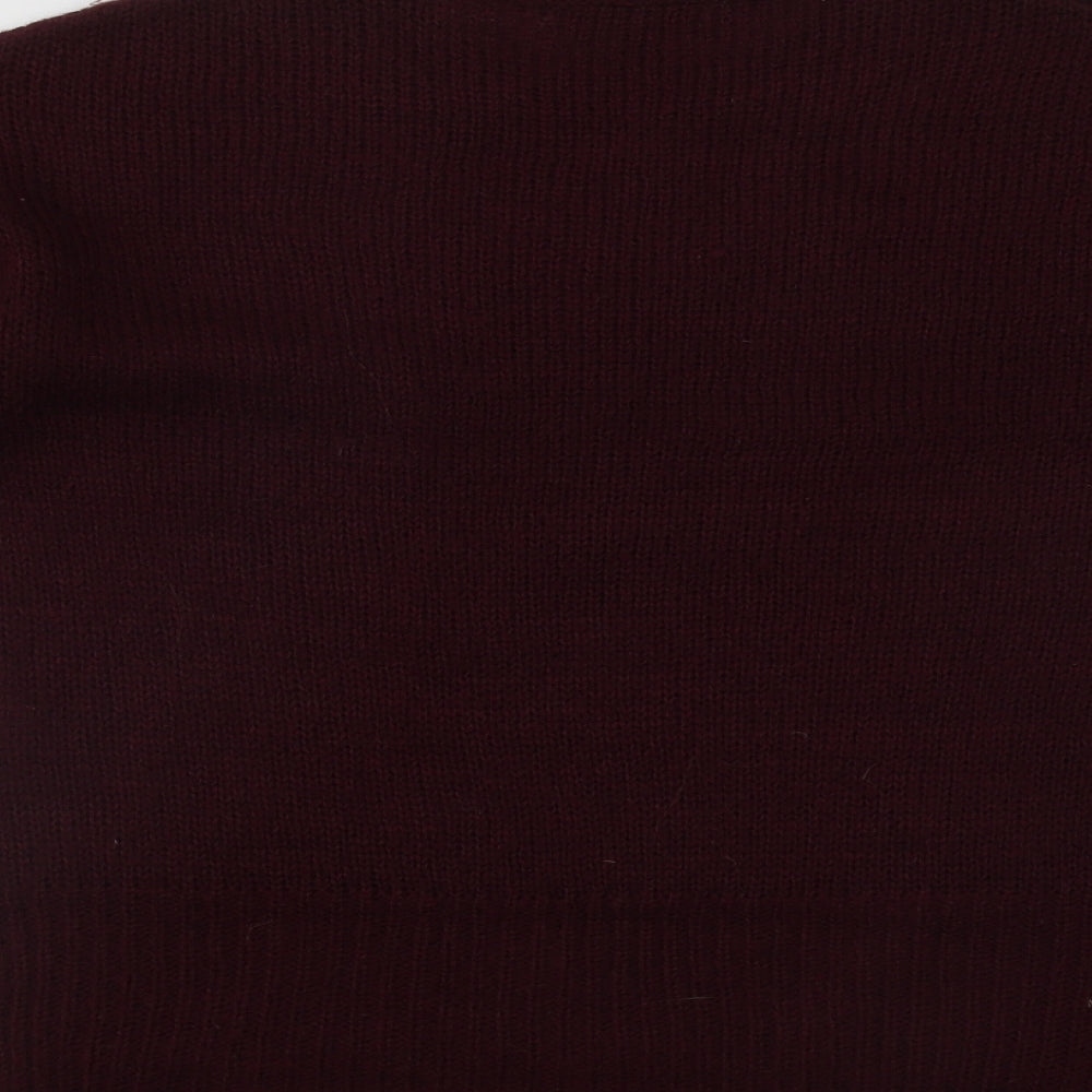 New Look Womens Red Round Neck  Acrylic Pullover Jumper Size S