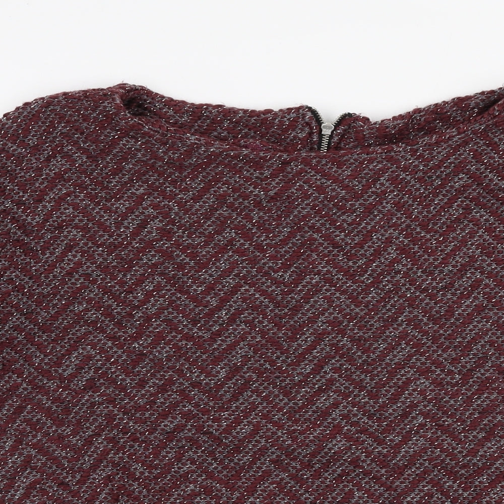 NEXT Womens Red Round Neck  Acrylic Pullover Jumper Size 14