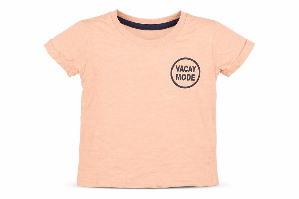 Primark Boys Orange  100% Cotton Jersey T-Shirt Size 12-18 Months Round Neck Pullover - Vacay mode