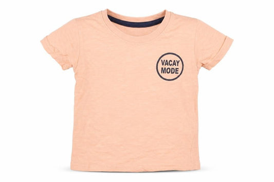 Primark Boys Orange  100% Cotton Jersey T-Shirt Size 12-18 Months Round Neck Pullover - Vacay mode