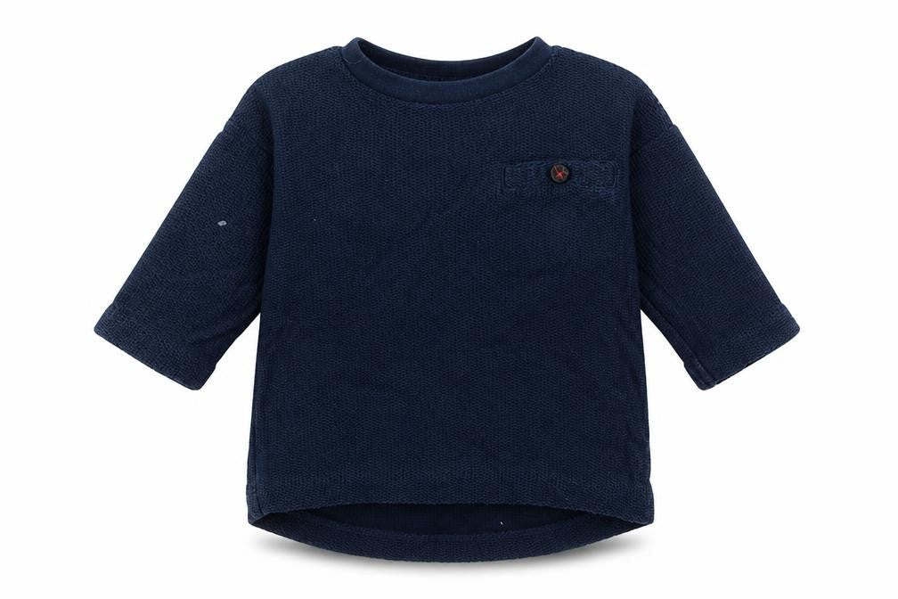 Next Boys Blue  100% Cotton Pullover T-Shirt Size 3-6 Months Round Neck Pullover