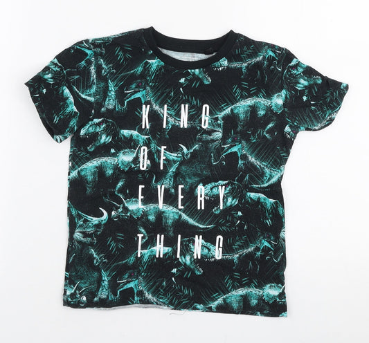NEXT Boys Green  100% Cotton Jersey T-Shirt Size 4 Years Round Neck Pullover - King of everything