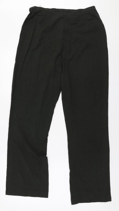 Next Womens Green  Polyester Trousers  Size 14 L30 in Regular Zip