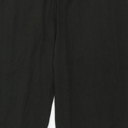 Next Womens Green  Polyester Trousers  Size 14 L30 in Regular Zip