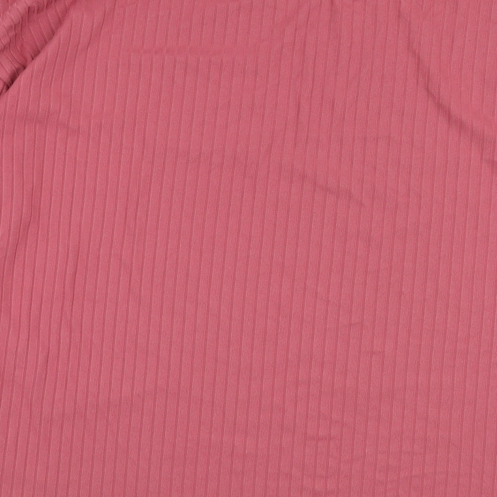 Primark Womens Pink Round Neck  Polyester Pullover Jumper Size M
