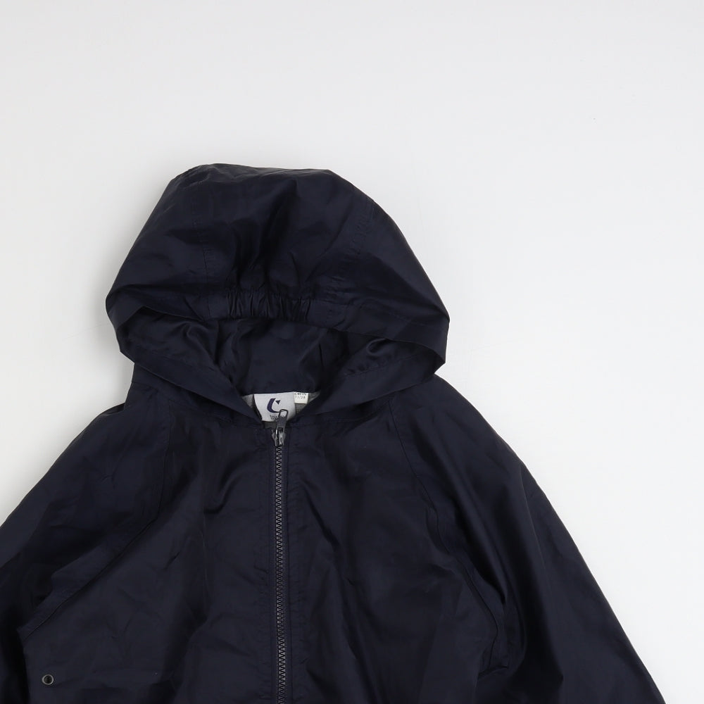 TruTex Boys Blue   Rain Coat Jacket Size L  Zip