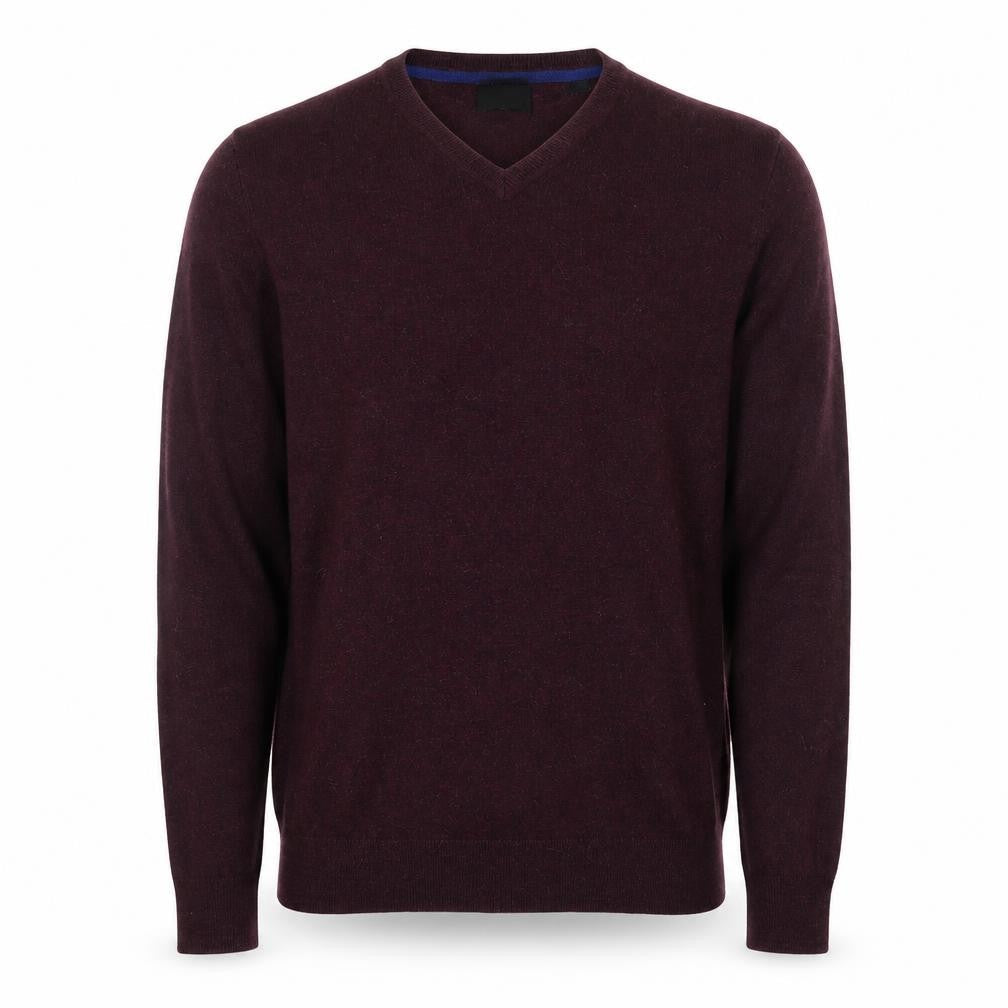 Burton Mens Purple V-Neck  Cotton Pullover Jumper Size M