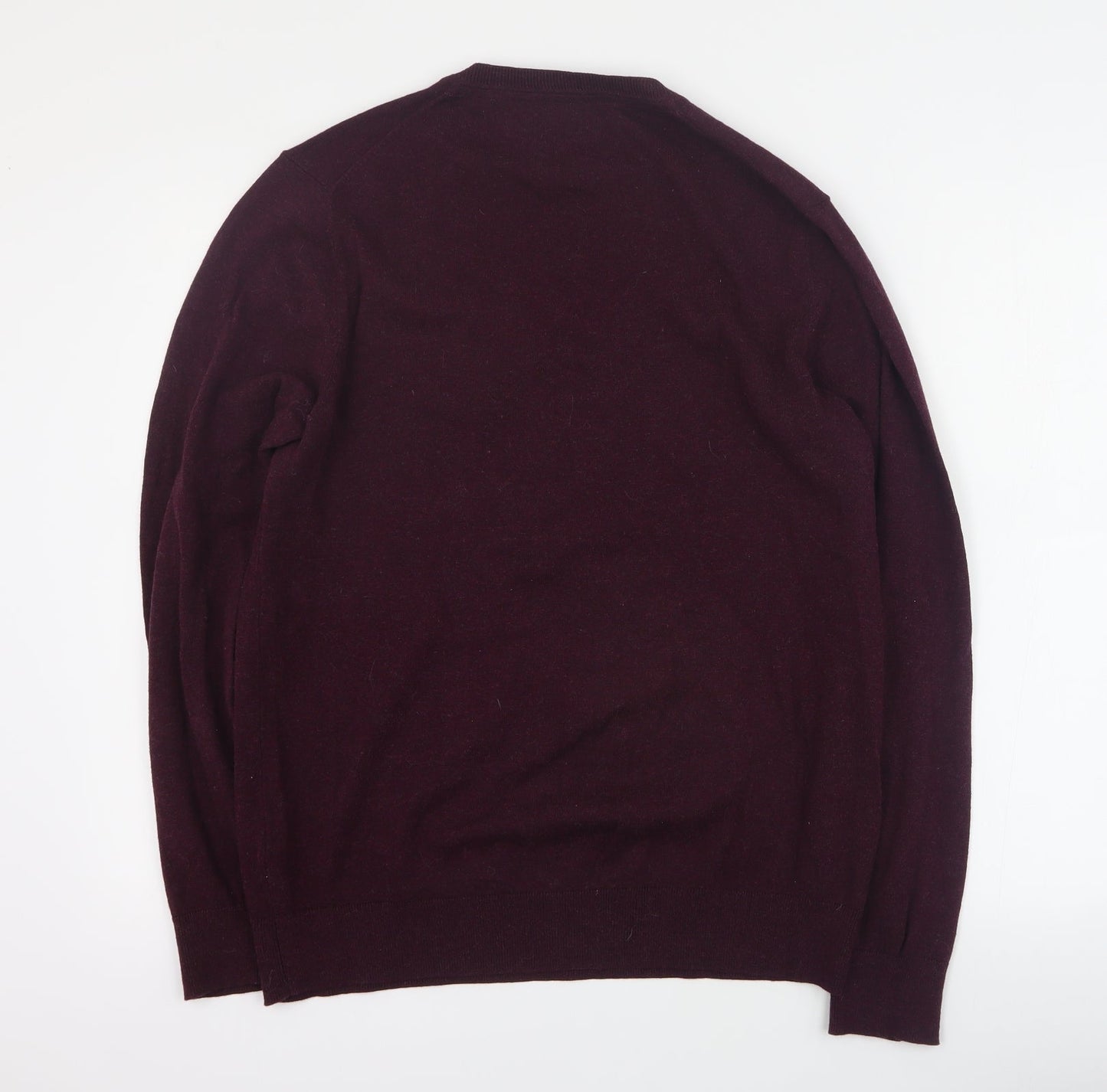 Burton Mens Purple V-Neck  Cotton Pullover Jumper Size M