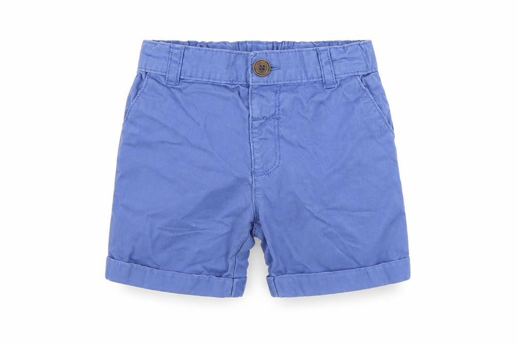 Marks & Spencer Baby Blue  100% Cotton Cropped Trousers Size 12-18 Months  Pullover
