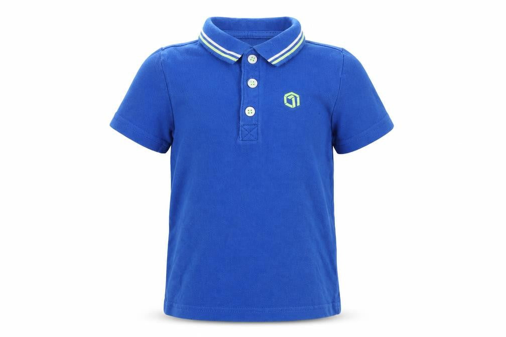 F&F Boys Blue  Cotton Basic Polo Size 2-3 Years Collared