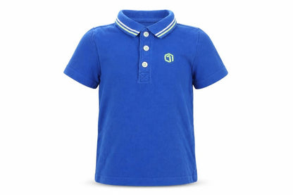 F&F Boys Blue  Cotton Basic Polo Size 2-3 Years Collared