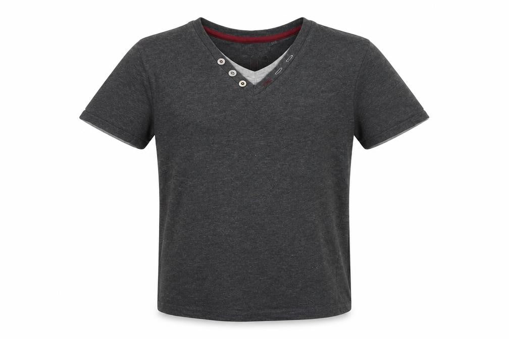 Rebel Boys Grey  Cotton Basic Casual Size 9-10 Years V-Neck