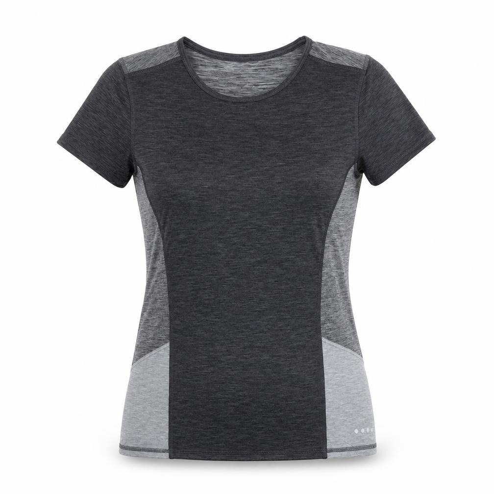 Soluxe Womens Grey  Polyester Basic Casual Size S Round Neck